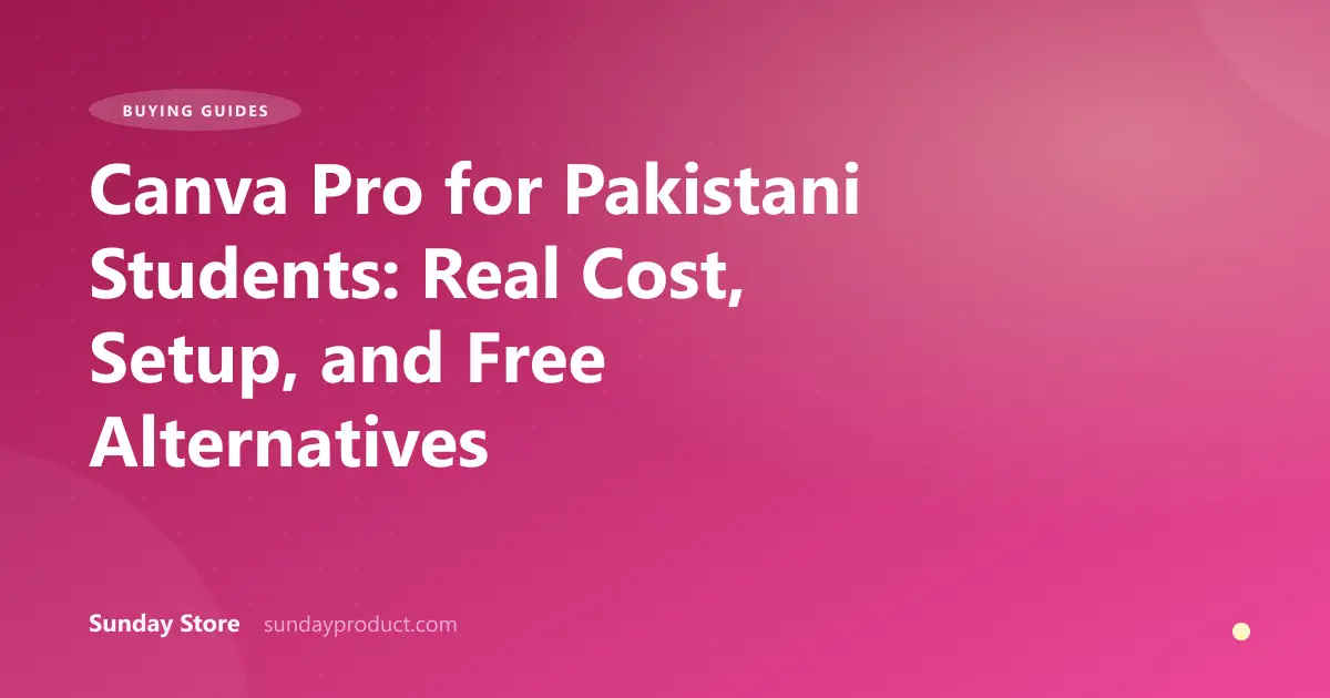 Canva Pro for Pakistani Students: Real Cost, Setup, and Free Alternatives