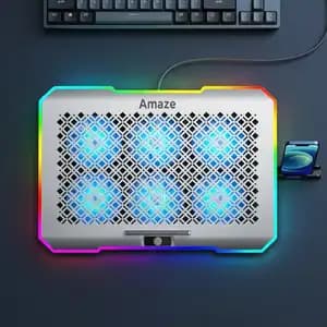 RGB 6-Fan Laptop Cooling Stand (A500) 1