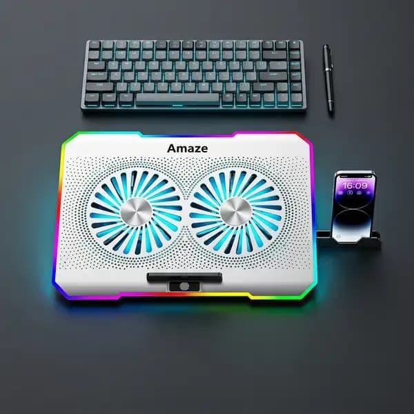 RGB Dual Fan Laptop Cooling Stand (A505) subscription in Pakistan — buy at Rs 4,885