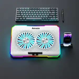 RGB Dual Fan Laptop Cooling Stand (A505) 1