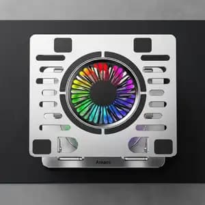 Rotatable Aluminum RGB Laptop Cooling Stand (A525) 1