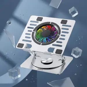 Rotatable Aluminum RGB Laptop Cooling Stand (A525) 3